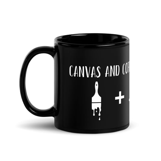 “Canvas and coffee - My daily grind.” - Glossy Mug